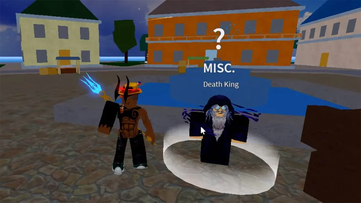 NPC Death King no Halloween do Blox Fruits (moeda Bones e prêmios)