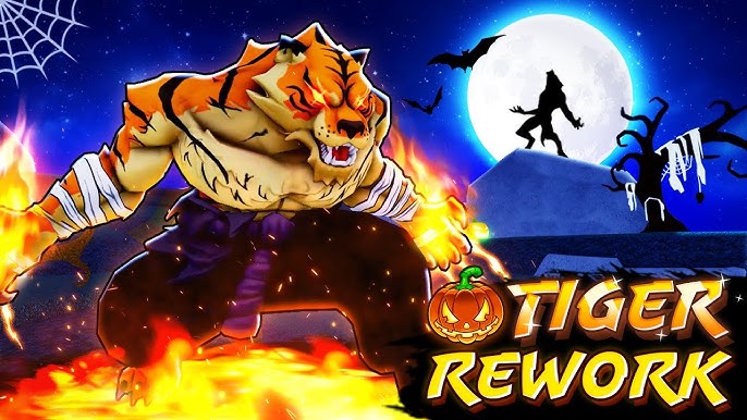 Tiger Blox fruit Halloween Update banner