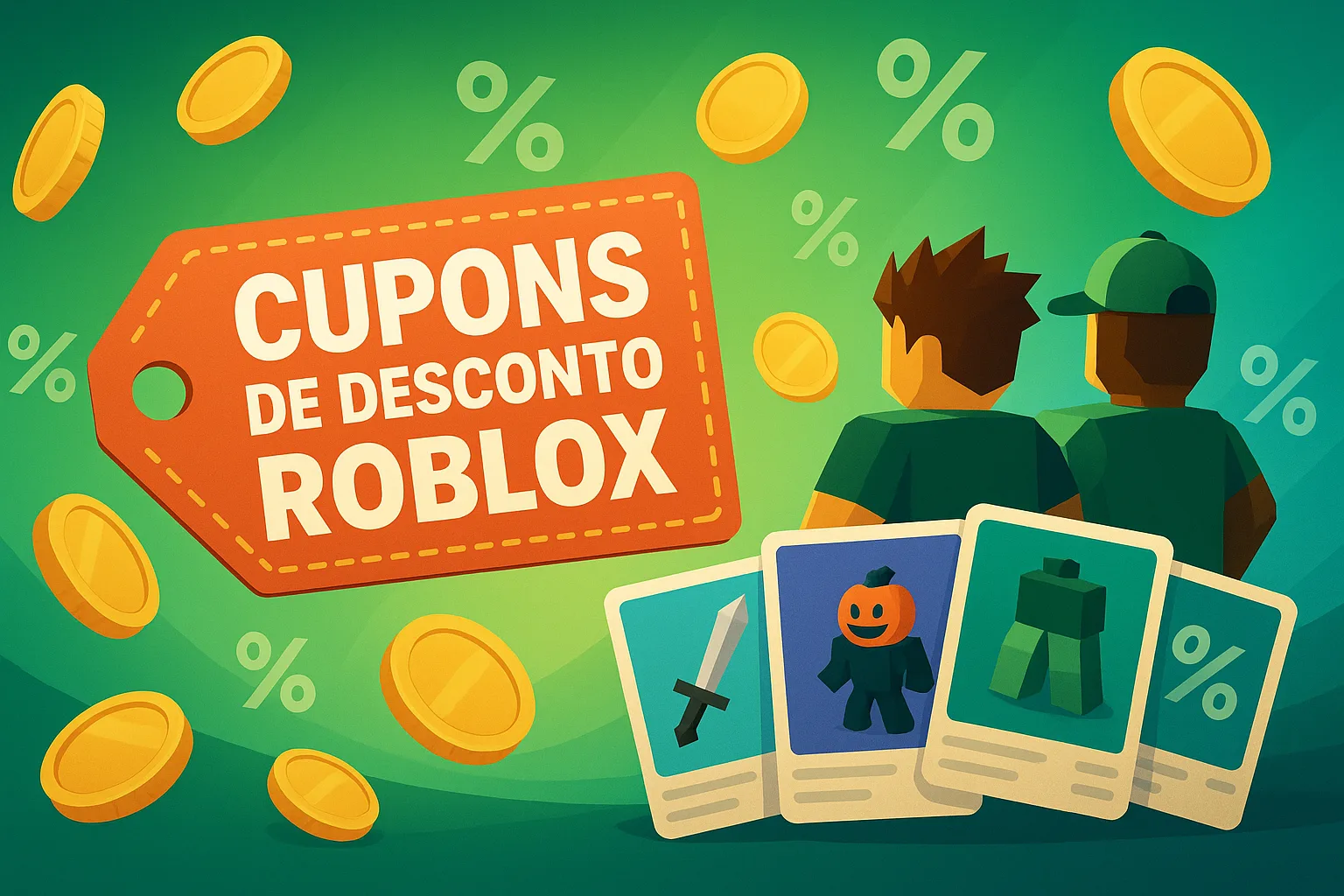 Cupons de desconto Roblox nas lojas de contas The Blox, Ultimate Blox, Blox Brasil e Blox Vendas