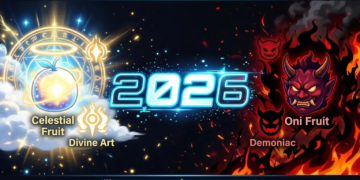 Roadmap Blox Fruits 2026 — Divine Art, Venom Rework, 4º Mar, Celestial Fruit, Oni Fruit e todas as novidades confirmadas